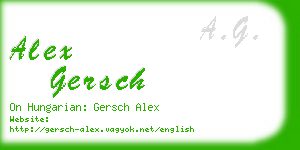 alex gersch business card